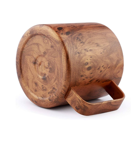 Usine directe en gros chopes à bière en bois brillant ustensiles de cuisine polis utiliser indien fabriqué à la main et de qualité supérieure - Product Image 3