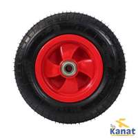 Roda Gerobak Dorong Tugas Berat TLT-731 Kanat, Roda Karet Solid, Flens Tunggal, Bantalan Bola, Segala Medan, Beban 100kg-150kg, Warna Hitam