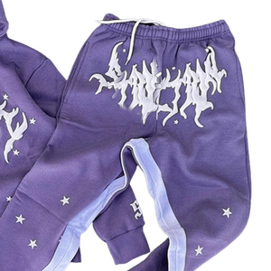 Sudadera con Capucha para Hombre, Estilo Vintage Desgastado, Lavado Ácido, con Pedrería, de Algodón French Terry, Desgarrada, Decolorada, Corte Cuadrado, con Cierre - Product Image 3