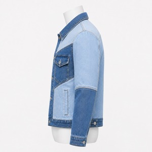 Veste en jean pour homme, denim vintage lavé, coupe classique élégante, design durable, idéale pour la mode décontractée, le streetwear et les voyages - Product Image 6