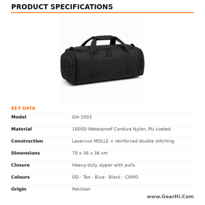 Sac de transport grande capacité en nylon renforcé résistant à l'eau pour solutions de décontamination mobiles et kits de lavage pour situations d'urgence massives - Product Image 2