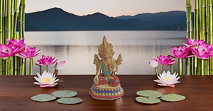 Laiton Shakyamuni bouddha Statue Sculpture bouddhiste guérison Relaxation Figurine à la main Art déco décoration de la maison accessoires - Product Image 2