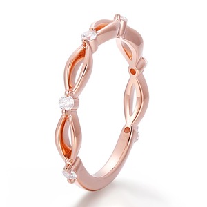 Anillo de Diamante Cultivado en Laboratorio con Certificación IGL, DEF VVS, Alta Joyería, Oro Rosa Sólido de 18K, Anillos de Compromiso y Boda, Anillo de Diamante de Lujo para Mujer - Product Image 2