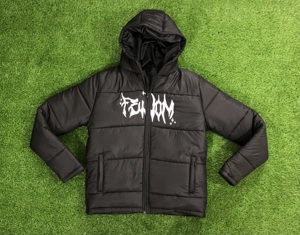 2025 Men's Casual <b>Winter</b> Cotton Puffer Jacket Custom Printed <b>Waterproof</b> Bomber Bubble <b>Coats</b> Zipper Closure Windproof - Product Image 5