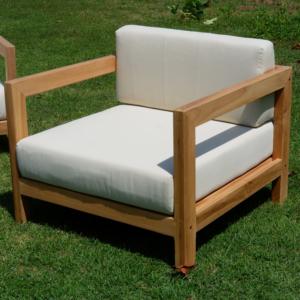 เก้าอี้ไม้สักแข็งสำหรับสวนกลางแจ้งโซฟาเฟอร์นิเจอร์กลางแจ้งห้องนั่งเล่นโรงแรมสนามอพาร์ทเมน - Product Image 6