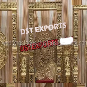 Conjunto de escenario de matrimonio hindú glorioso, último conjunto de escenario de boda a la venta, decoración de escenario de recepción de boda india - Product Image 1