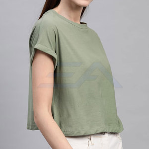 เสื้อครอปท็อปผู้หญิงลำลองฤดูร้อน คุณภาพสูง โลโก้สั่งทำพิเศษ ระบายอากาศได้ดี เป็นมิตรกับสิ่งแวดล้อม แห้งเร็ว ขายส่ง - Product Image 4