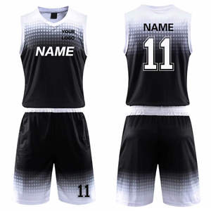 Ensembles de basketball 100 % polyester avec logo frontal uni pour adultes unisexes, personnalisables, légers et respirants - Product Image 1