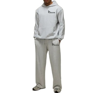 Ensemble de survêtement décontracté pour homme en coton 100% - Pull oversize, pantalon de jogging léger et sweat à capuche - Idéal pour l'hiver - Product Image 1
