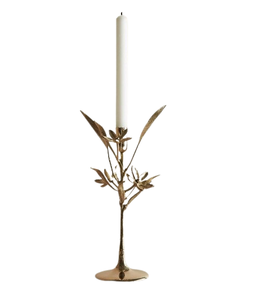 Portavelas decorativo para interiores de Metal pulido dorado de alta calidad, ocasión navideña, accesorios de iluminación para el hogar, portavelas - Product Image 1