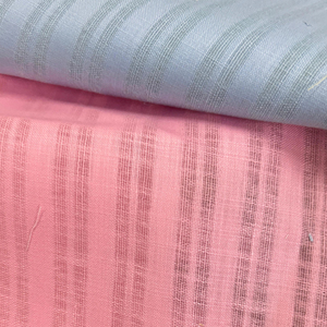 Tissu en mélange de coton et de lin à rayures Lino de haute qualité | Textile élégant pour les chemises pour l'exportation internationale - Product Image 1