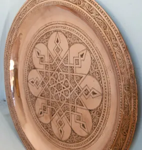 Glamurosa bandeja de cobre con un diseño elegante para ajustes lujosos del fabricante y proveedor indio - Product Image 3