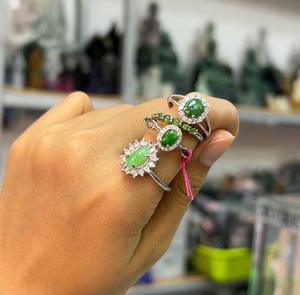 L'anneau de mode en jadéite naturelle aide à renforcer les bonnes relations et l'unité - Product Image 5