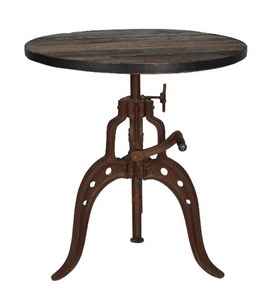 Table basse moderne à manivelle en fer Bruno avec mobilier de salon décoratif en bois de manguier léger et portable avec fonctions de rangement - Product Image 5