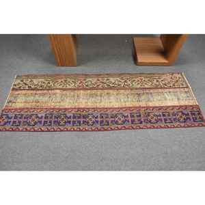 2.1x5.9 ft Turkish Vintage Rug, <b>Runner</b> Rug, <b>Red</b> Camouflage Rug - Product Image 3