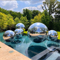 Miroir gonflable géant argenté Spere Party Stage Publicité commerciale Art Show Décoration de Noël Boule miroir gonflable