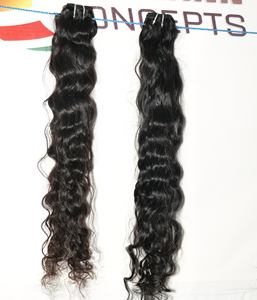 Wholesale 100% Raw Natural Virgin Human Hair <b>Extensions</b> Vendor Machine Double Weft Silky Wavy Indian Temple Bundle <b>Cheap</b> - Product Image 4