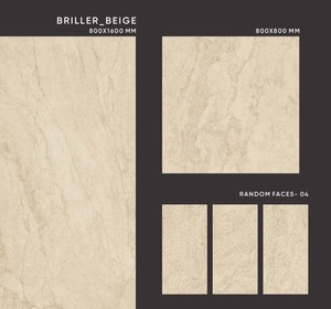 800x1600mm Polished Porcelain Glazed Vitrified Slab Tiles with Carving Effect and Matt Surface for Bedroom Interior Walls - Product Image 1