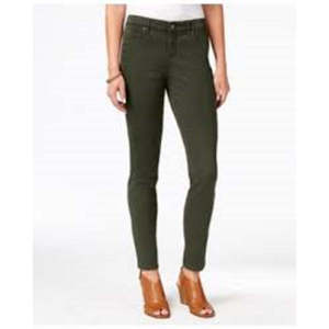 Jeans Skinny da Donna Style & Co, Vestibilità Curvy, Traspiranti, Vita Media, Stile Boyfriend in Denim Verde, Taglia 14 - Product Image 1