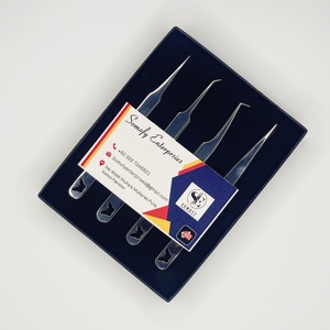 Pinzas para Pestañas de Acero Inoxidable Somofy Enterprises con Agarre Suave, Diseño de Base de Mariposa, 10 mm de Longitud, Puntas de Precisión Duraderas - Product Image 2