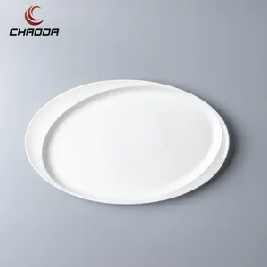 Japanese Style Ceramics Oval Sushi Plates Porcelain Dinnerware Set For Restaurant Ceramics Fish Plate