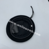 Casquette de béret noir classique de haute qualité professionnelle uniforme tactique haut de gamme avec broderie à la main adultes scène décontractée applicable