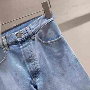 2025 Autumn Women's Casual Cotton Jeans Breathable Mid-Waist Flat Front Distressed Loose Washed <b>Denim</b> <b>Trousers</b> PCS-R-141 - Product Image 4