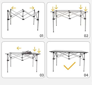Mesa de camping portátil de aluminio ultraligera estilo de diseño moderno plegable para mesa de picnic de playa al aire libre - Product Image 5