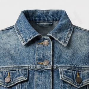 Veste en jean décontractée pour femme en coton, boutons recouverts, manches longues, taille ajustable, coupe décontractée confortable, respirante, élégante et tendance - Product Image 4