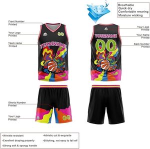 ชุดบาสเก็ตบอลชายแบบตาข่ายแนววินเทจสำหรับฤดูร้อน - Product Image 4