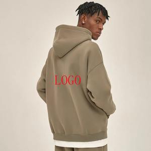 Algodón básico mezclado Unisex en blanco a granel ropa de gran tamaño 100 algodón pesado orgánico grueso peso pesado ropa de calle de gran tamaño Sudadera con capucha - Product Image 3