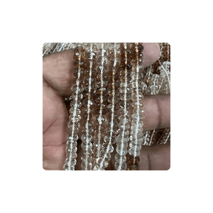 Perles en forme de Rondelle à facettes de topaze impériale de haute qualité 5 7mm rose de qualité supérieure 14 pouces fabrication de bijoux tiers - Product Image 6