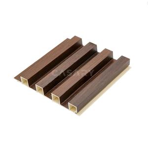 Modern 4-Wave Bamboo Charcoal Fiber PVC Wall Ceiling Cladding Panels Fireproof Moisture-Proof <b>Fluted</b> Wall Furniture for Bedrooms - Product Image 5