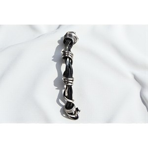 Brazalete de Plata de Ley para Hombre Inspirado en un Toro Majestuoso, 32 Gramos, Hecho a Mano, Grueso, Chapado en Rodio Negro, Vintage, Certificado - Product Image 5