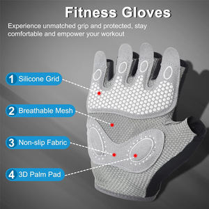 Gants d'haltérophilie respirants avec poignets réglables Poignée antidérapante pour la force et la forme physique - Product Image 2