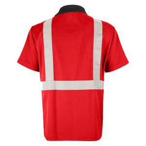 Camiseta de Seguridad de Manga Corta al por Mayor, Camiseta de Trabajo Personalizada, Ropa de Seguridad Reflectante, Cinta de Costura, Polo de Seguridad de Alta Visibilidad - Product Image 4