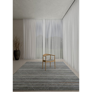 Alfombra Afgana de Lana Gris y Negra Anudada a Mano, Diseño Geométrico Abstracto Rectangular para Sala de Estar, Nueva Técnica Hecha a Mano - Product Image 5