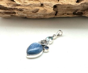 Colgante de piedras preciosas de Plata de Ley 925, joyería hecha a mano, colgante de estilo bohemio de plata, joyería para mujer, regalo de boda para - Product Image 1