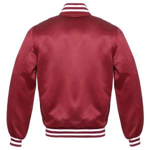 OEM personnalisé hommes Vintage laine hiver bombardier vol veste de baseball Letterman Varsity Design capuche chenille broderie cuir - Product Image 2