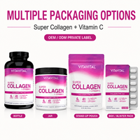 Collagène Type 1 et 3 Comprimés Vitamine C Soutien Beauté Adulte OEM ODM Fabricant Marque Privée Formule Personnalisée Usine Végétalien