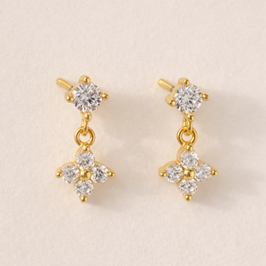 Boucles d'oreilles pendantes en perles plaquées or pour femmes, style religieux tendance, cadeau - Product Image 5