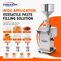 Máquina Semiautomática Vertical de Pistón para Pastas Viscosas 100-300mL para Crema, Ungüento, Gel, Salsa, Miel, Bebidas, Cerveza con Motor PLC