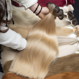 ผมต่อทำจากขนสัตว์สไตล์รัสเซียย้อมสีและฟอกขาว10A เกรดดี - Product Image 2