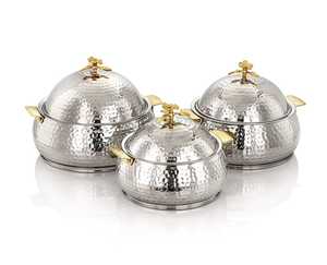 Ustensiles De Mariage De Luxe Imprimé Hotpot Cuisine Traiteur Casserole Serveur Réchauffeur De Nourriture Plat Avec Couvercle Boîte Emballée - Product Image 6