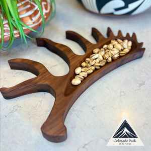 Plateau décoratif moderne en bois d'orignal Plateau à vaisselle en bois sans danger pour les aliments avec organisateur pour la décoration de la maison ou de la cabine - Product Image 3