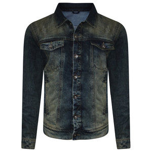 แจ็กเก็ตยีนส์บางพอดีตัวสำหรับผู้ชายเสื้อโค้ทยีนส์ลำลองสีพื้นแฟชั่นสำหรับผู้ชาย - Product Image 1