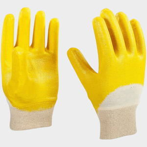 ถุงมือเคลือบด้วยไนไตรล์สีเหลืองสำหรับป้องกันมือและแขน - Product Image 2