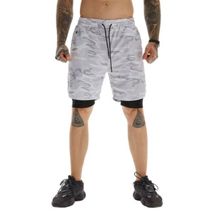 New Arrival Unique Design Men Mesh Double <b>Layer</b> Shorts Custom Logo Men Workout Double <b>Layer</b> Shorts For Sale - Product Image 5