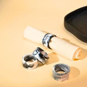 Unique Handcrafted <b>Resin</b> Napkin <b>Rings</b> with Rustic Details & Perfect for Farmhouse or Boho-style Dining Setups - Product Image 5