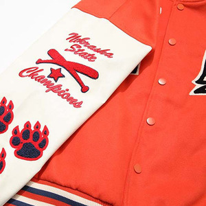 Most Selling Men Cotton Wool Made Varsity Jackets for Sale Custom Made logo Design Men Varsity Jackets - Product Image 6